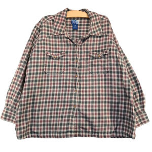 Venezia Jeans Women's Flannel Button-Up Shirt Multi 26/28 Long Sleeve Plaid